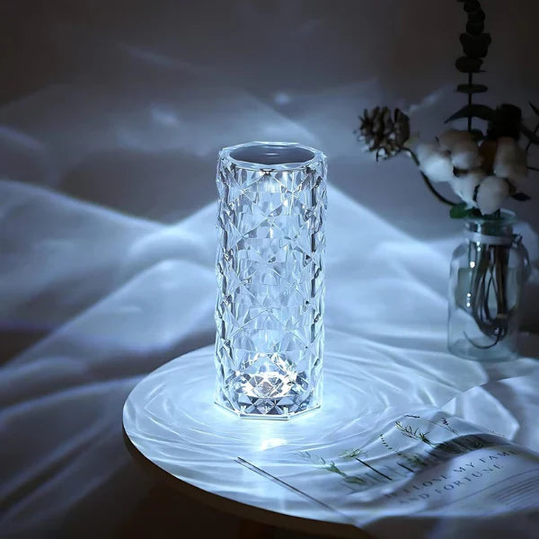 Lampe de table, Petite veilleuse en forme de pétale de rose, Lumière d'ambiance pour chambre extérieure, Chevet, Interrupteur tactile