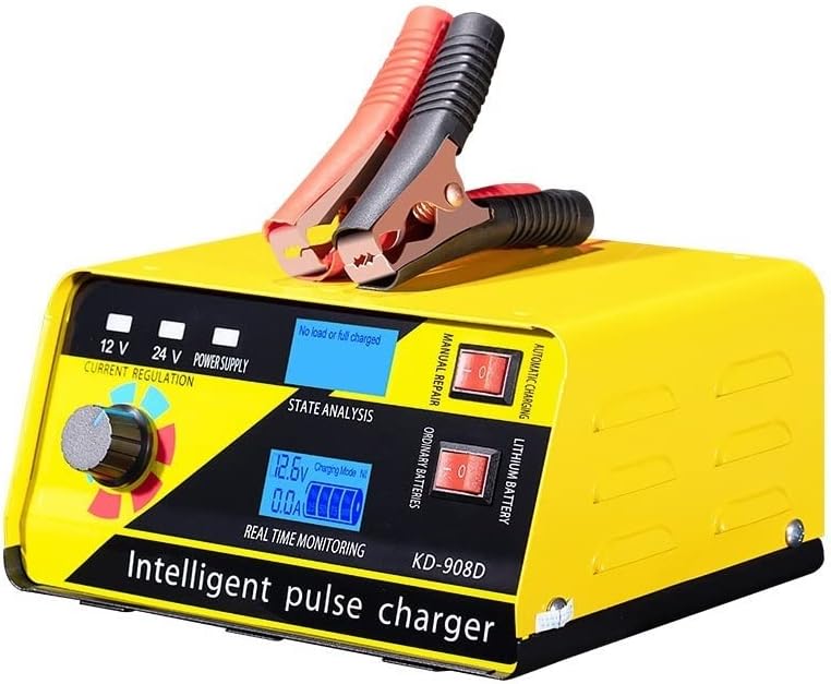 Chargeur De Batterie Voiture Chargeur de batterie 24 V/12 V grande puissance 400 W/260 W chargeur de batterie réparation d'impulsion intelligente pour voiture, camion, bateau, moto...