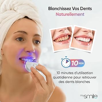 Kit de blanchiment dentaire : 3 gels 2 bandes 1 LED