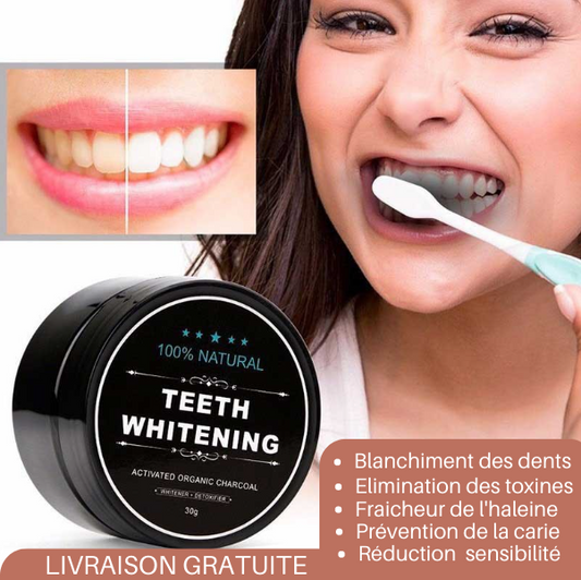 Poudre de Blanchiment des Dents au Charbon Actif (100g)